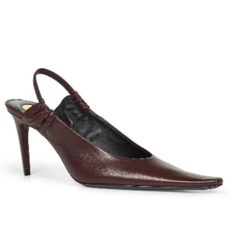 Women's Pointed Toe High Heel Sandals with Back Strap