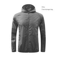 Hooded UV Waterproof Nylon Golf Jacket Unisex Foldable