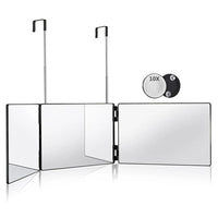 S Travel Portable 360 Trifold Vanity Makeup Mirror with Height Adjustable Telescoping Hook for Hair Self Cutting Fordable Mirror - Buy online at  Vibe In Cart.