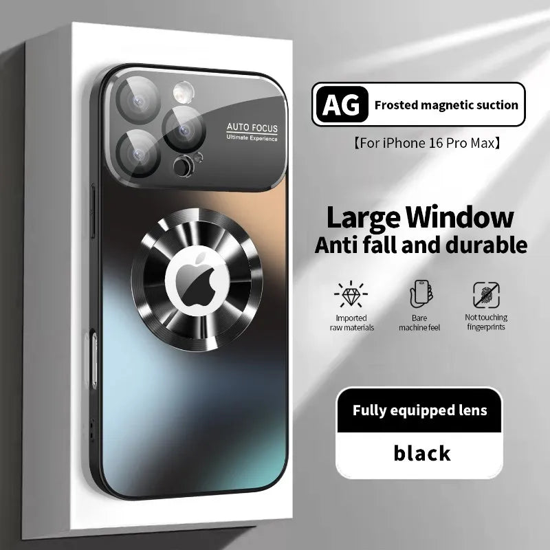 Matte Metallic Protective Phone Case with Magnetic and Camera Protection