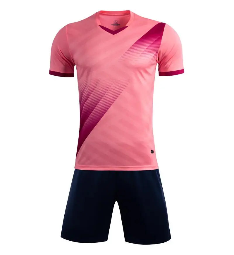 Unisex Polyester Spandex Soccer Jersey And Shorts Set