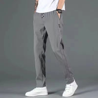 Summer  Breathable Ice Silk Casual Pants Large Size Straight Versatile Comfortable Thin Quick-drying Men's Drawstring Sweatpants - Buy online at  Vibe In Cart.