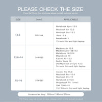 Laptop And Tablet Sleeve Case In Pu Material For 13 To 16 Inch Sizes