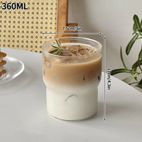 Glass Drinkware Cold Coffee Cups Latte Coffee Glass Iced Water Bottle Aesthetic Cup Wine Cocktail Glass Cups - Buy online at  Vibe In Cart.