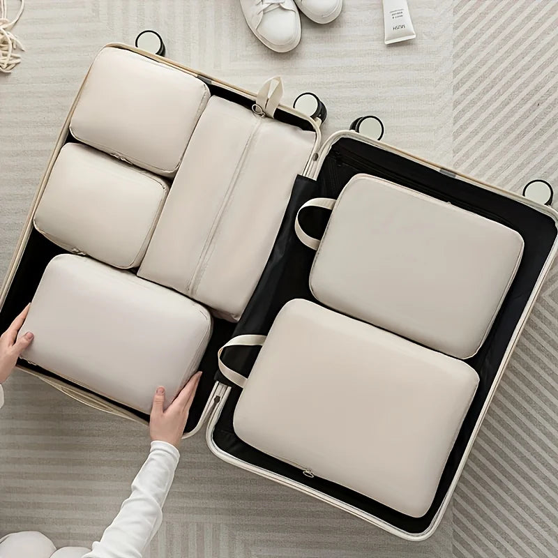 6-Piece Compression Packing Cubes Made of Polyester