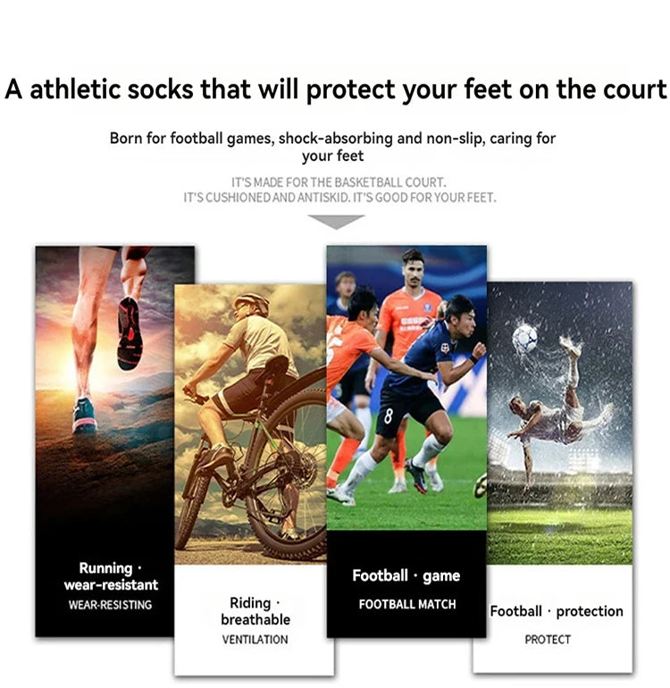 New Football Socks Knee length Cotton Socks Sweat Absorbing and Breathable Adult and Children's Sports Socks - Buy online at  Vibe In Cart.
