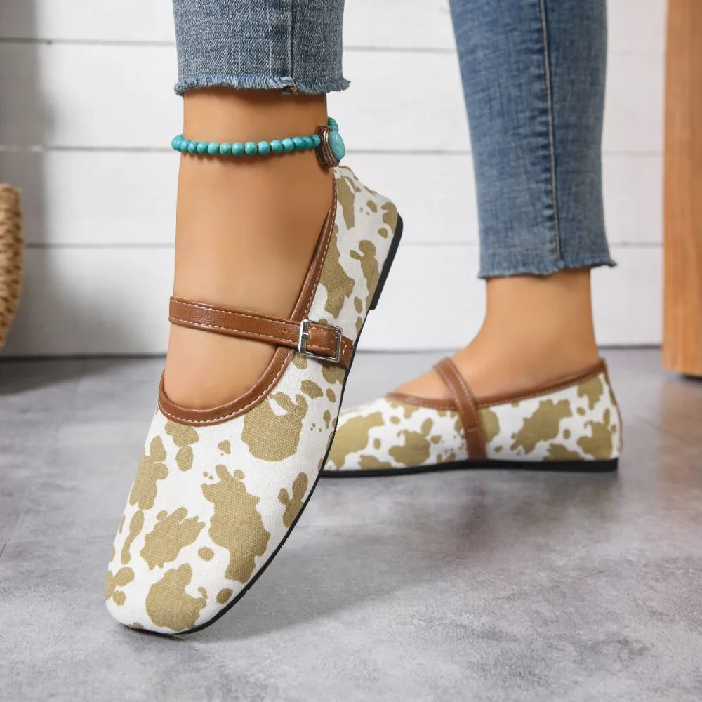 Women Flats New Leopard Print Comfortable Soft Flat Loafers Shoes Women Ballet Flat Mary Jane Shoes for Women - Buy online at  Vibe In Cart.
