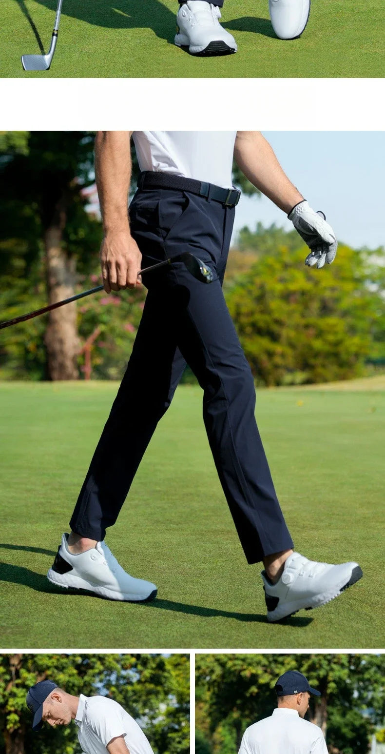 Men's Full Length Spring Summer Golf Pants in Nylon and Elastane