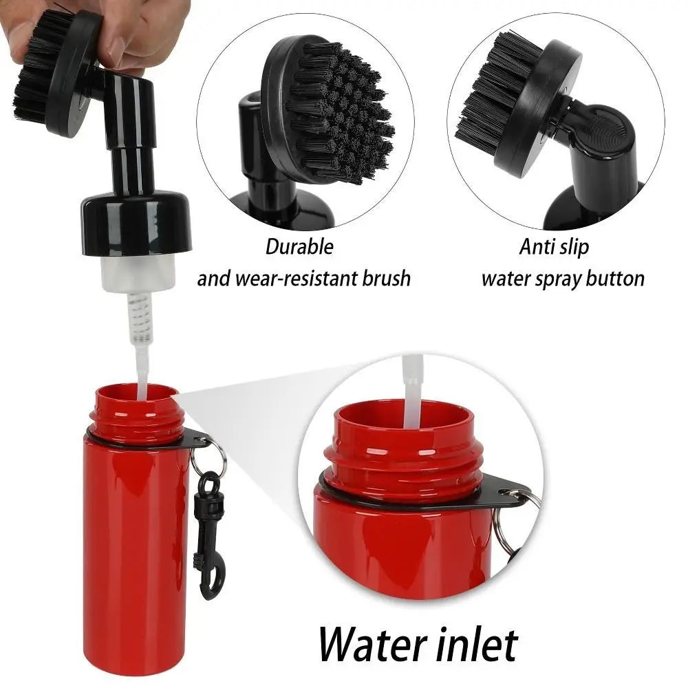 Golf Club Groove Cleaning Brush with Leakproof Water Reservoir and ABS Material