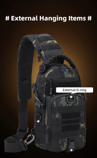 Men's Camping Chest Bag Tactical Sports Shoulder Outdoor Fanny Pack Hiking Climbing Cycling Fishing MOLLE System Sling Bags - Buy online at  Vibe In Cart.