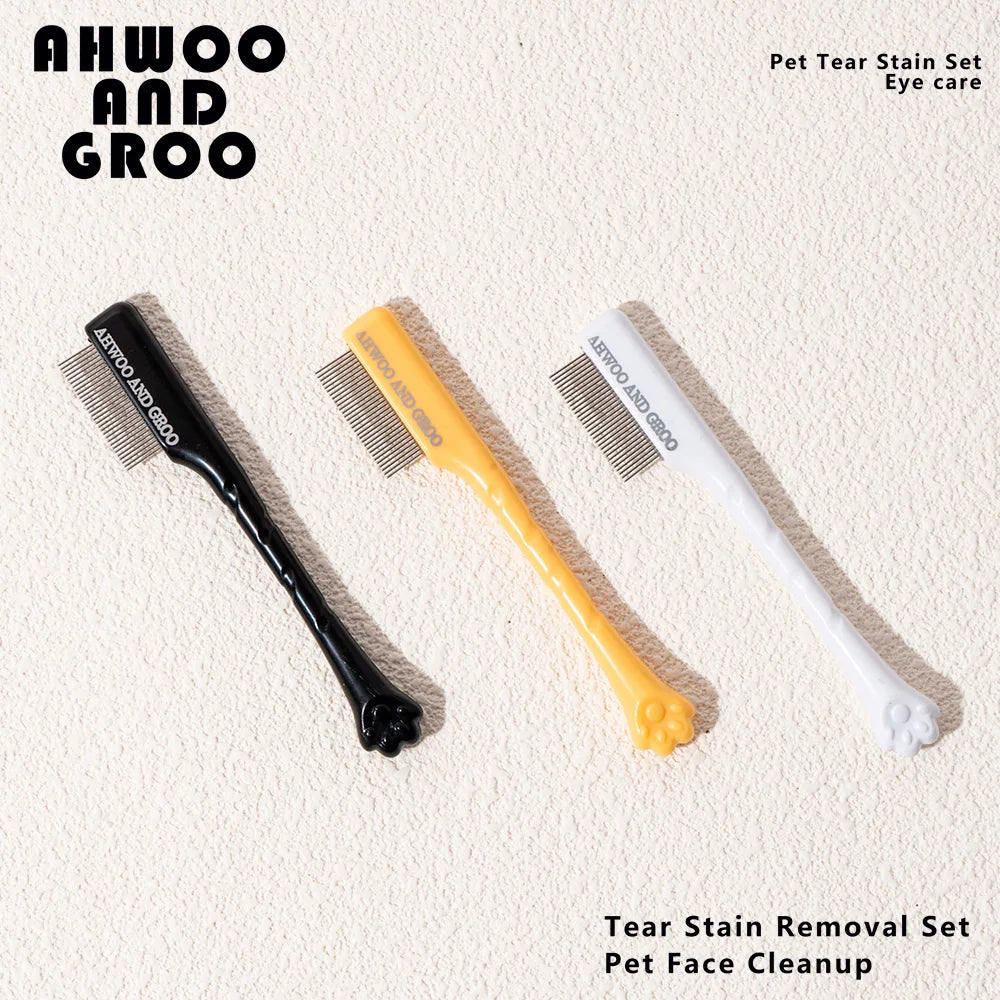 Pet Facial Cleaning Comb Set Removes Tear Stains Eye-poop Cat Paw Comb Dog Hair Repair Scissors Cat Hair Comb Pet Clean Supplies - Buy online at  Vibe In Cart.