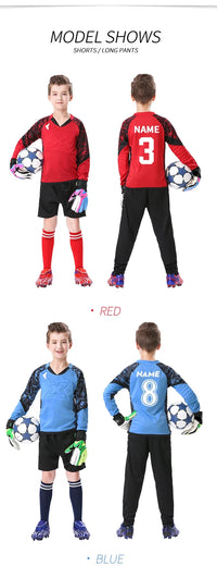 Kids Goalkeeper Uniform Boys Goalkeeper Jersey Doorkeepers Long Sleeve Sponge Protective Football Uniform For Children's - Buy online at  Vibe In Cart.