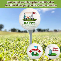 Three Piece Set of Golf Balls Featuring an Eye Design Pattern