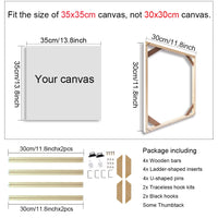 Wooden Rectangle Painting Frames in Sizes 50x70cm, 60x90cm, 60x120cm
