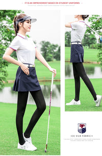 PGM Breathable Female Legging Stocking Sunscreen Women Golf Pants Ice Silk High Elastic Stocking Outdoor Thin Long Leg Sock