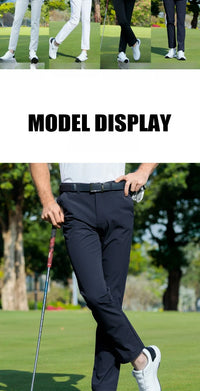 Men's Full Length Spring Summer Golf Pants in Nylon and Elastane