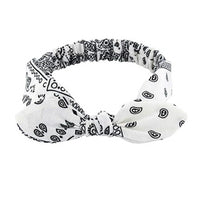 Women's Geometric Acrylic Elastic Headbands with Cross Knot