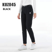 Women's Winter Warm Thick Fleece Golf Pants Straight Full Length