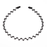 6/1pcs Fashion Metal Hair Band for Men Women Unisex Black Waved Hair Head Hoop Sports Headband Hairband Hair Accessories - Buy online at  Vibe In Cart.