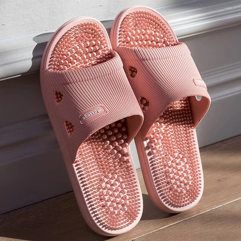 Summer Slippers for Men PVC Massage Non Slip Solid Color Comfortable Durable Bathroom Shoes Cool Pool - Buy online at  Vibe In Cart.