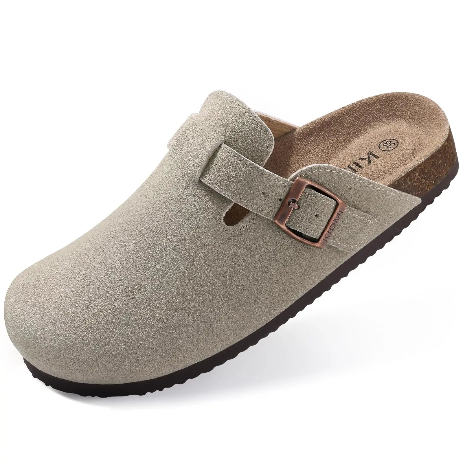 Men's Outdoor Slippers with Cow Suede Lining and EVA Insole