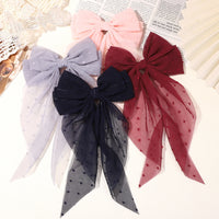 Girls Long Big Bow Float Satin Clips Back Head Hair Clip Internet Red with The Same Temperament Elegant Hair Accessories gifts - Buy online at  Vibe In Cart.