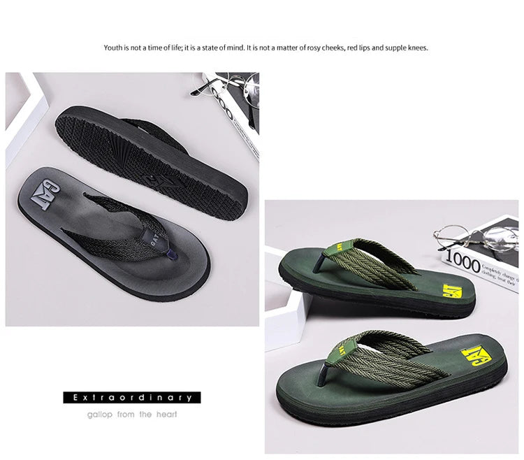 Men's GAT Flip-Flops Wide Strap Non-Pinch Retro Outdoor Anti-Slip Breathable British Style Sandals Beach Shoes - Buy online at  Vibe In Cart.