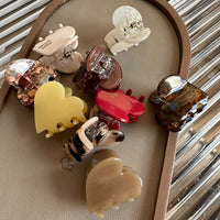 Colorful Small Heart-Shaped Hair Clip 3.5Cm Small Hairclaw Acetate Hair Crabs Girls Delicate Hairclips Women Hair Accessories - Buy online at  Vibe In Cart.