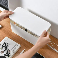 Plastic Desktop Storage Box for Cable Management