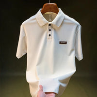 Summer Short sleeved Polo Shirt for Men 2025 New Large Simple T-shirt Top Versatile Casual Men's Clothing - Buy online at  Vibe In Cart.