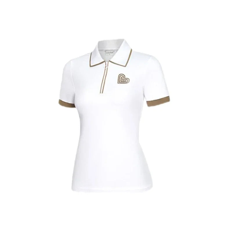 Love Golf Women Short Sleeve Sports Shirts Breathable Casual Tops Ladies High Waist Golf Shorts Quick Dry Skorts with Pockets