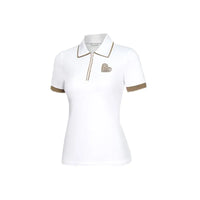 Love Golf Women Short Sleeve Sports Shirts Breathable Casual Tops Ladies High Waist Golf Shorts Quick Dry Skorts with Pockets