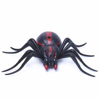 Infrared Remote Control Black Spider Robotic Prank Toy for Kids