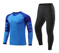 2023 Men Kid Football Goalkeeper Uniform Protective Sponge Long Sleeve Soccer Training Goalkeeper Top Soccer Jersey Pants Custom - Buy online at  Vibe In Cart.