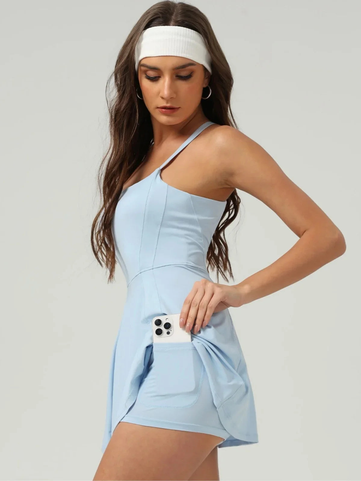 Ice Sensation Tennis Dresses Women Summer Breathable Slim Sport Active Dresses Outdoor Soft Yoga Golf  Workout Clothes 2025