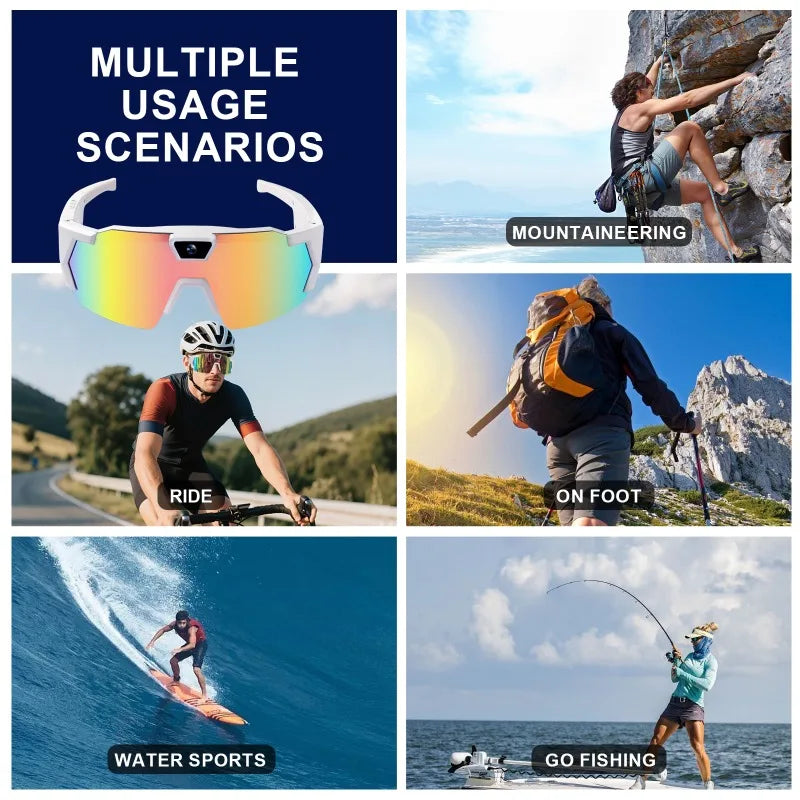 NEW HD Video Glasses Action Camera  Sunglasses Smart Glasses Sports Glasses Outdoor Bicycle Motorcycle Driver Recorder Walk Cam - Buy online at  Vibe In Cart.