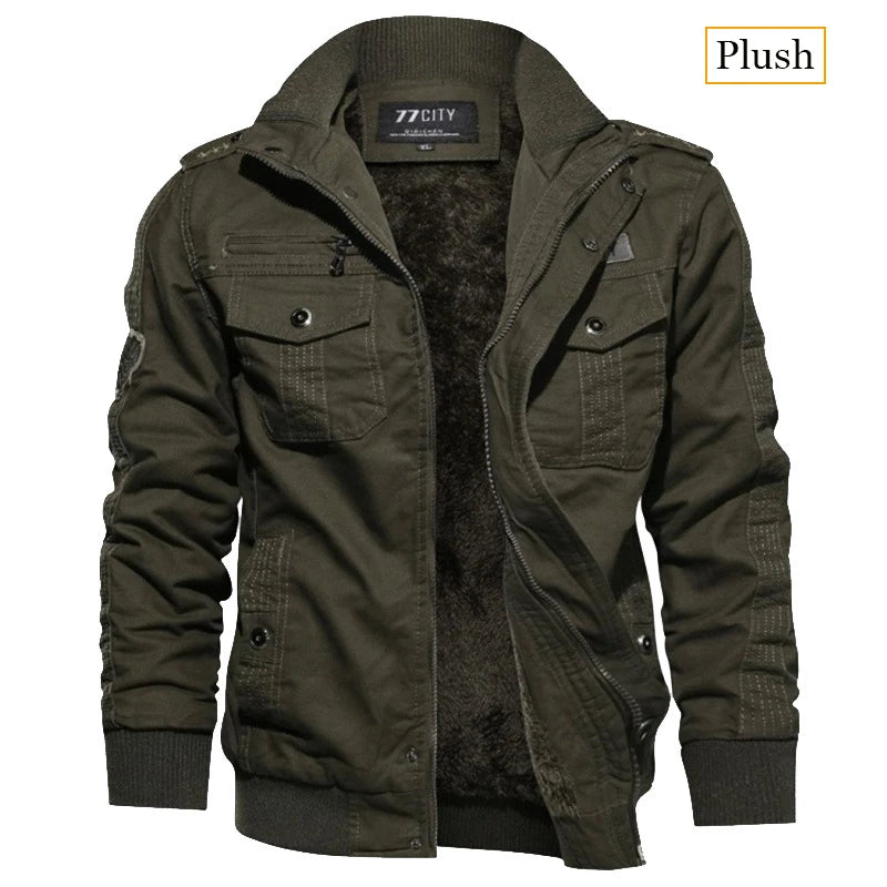 2024 Men's Tactical Jacket Autumn Winter Fleece Tactical Jackets Men Casual Multiple Pockets Windproof Outdoor Workwear Coat - Buy online at  Vibe In Cart.