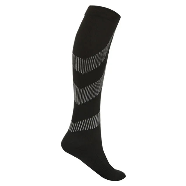 Knee-High Compression Socks for Men and Women, 20-30 mmHg, Black