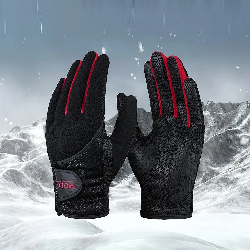 1 Pair Men's Warm Winter Golf Gloves Windproof Anti-Slip Touch Screen Compatible