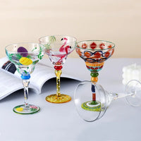 Handmade Colorful Margarita & Champagne Cocktail Glasses Set Creative Design for Home Bar Wedding Party Elegant Unique Drinkware - Buy online at  Vibe In Cart.