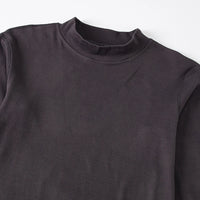 Men's Long-Sleeved Mock Neck Autumn Winter Casual Top