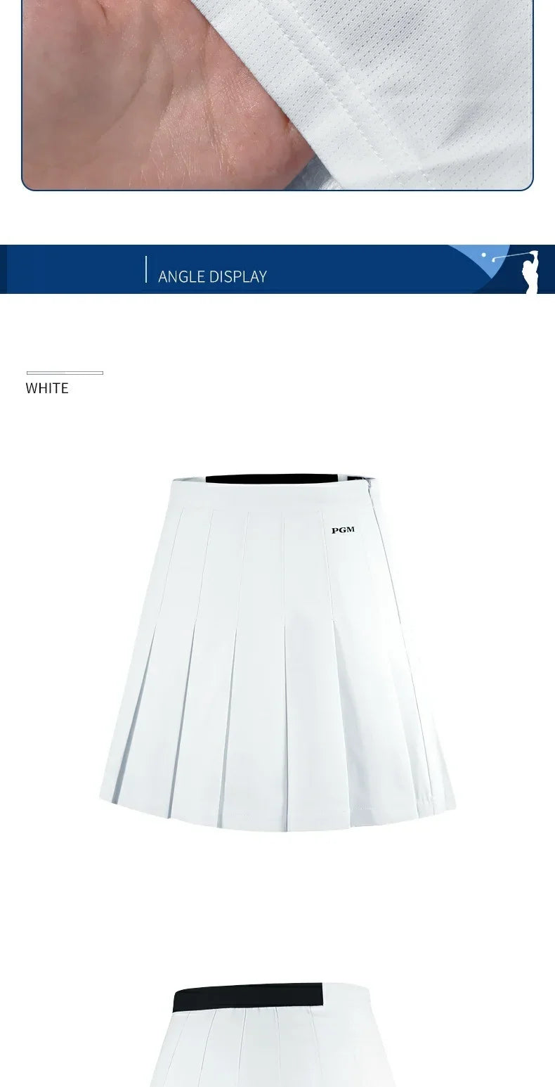 PGM Golf Women Skirt High Waist Pleated Skirt Solid Color A-lined Sports Skorts Ladies Slim Fold Training Culotte Golf Apparel - Buy online at  Vibe In Cart.