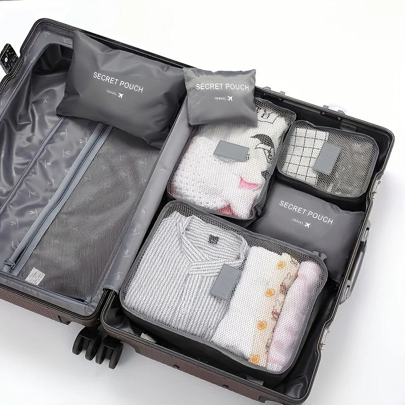 6 Piece Multifunction Waterproof Oxford Travel Packing Cubes