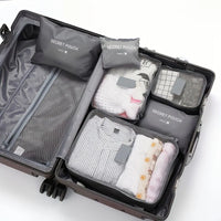 6 Piece Multifunction Waterproof Oxford Travel Packing Cubes