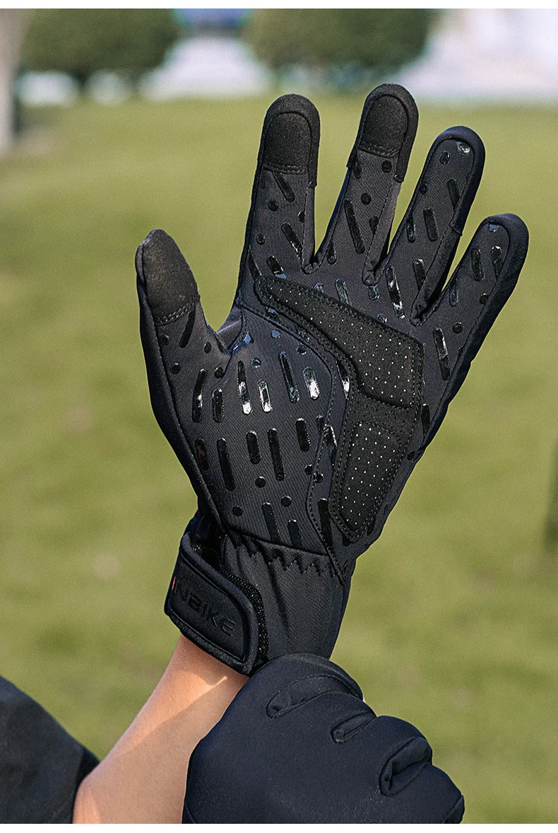 Winter Cycling Gloves For Men And Women Warm Fleece Waterproof Touchscreen