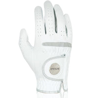 Men's White Fabric Golf Glove with Replaceable Magnetic Marker