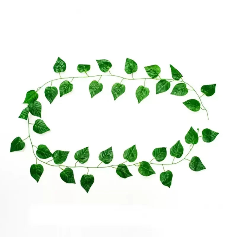 2.1M Green Ivy Leaf Hanging Vine Artificial Garland Silk Wall Plant Home Garden Decoration Wedding Party DIY Fake Wreath Leaves - Buy online at  Vibe In Cart.