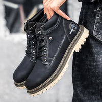 Autumn and Winter New Casual High-Top Men's Boots Men's Thick-Soled Short Boots Chelsea Boots Fashion Versatile Business Shoes Driving Shoes - Buy online at  Vibe In Cart.