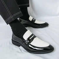 Loafers Shoes Men Color Blocked Business Casual Fashion Round Head Formal Wedding Shoes - Buy online at  Vibe In Cart.