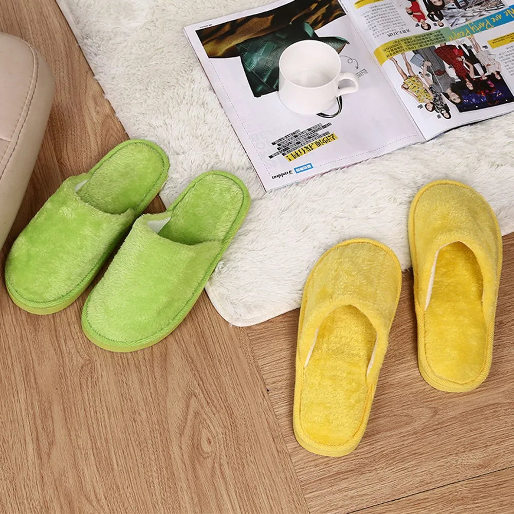 Men's Winter Slippers Warm Bedroom Plush Shoes Home Floor Soft Indoors Thin Velvet Solid Color Non Slip Half Drag Slipper - Buy online at  Vibe In Cart.